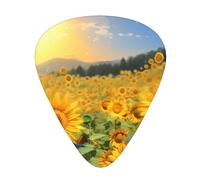 Sunflower Field Print Guitar Pick Comfortable Feel, Clear Sound, Multiple Thicknesses For Varied Tones
