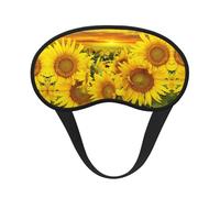 Sunflower Field Print Sleep Eye Mask Light Blocking Soft and Comfortable Night Eye Blinder for Women Men for Sleeping Travel Night Shift