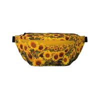 Sunflower Field Printed Fanny Pack Waist Bag for Men Women, Adjustable Bumbags Hip Bum Bag Travel Crossbody Bags Sports Running Hiking Belt Bag