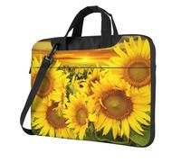 Sunflower Field Printed Waterproof Laptop Case Ultra-Thin Portable One-Shoulder Laptop Bag 600d Oxford 13in/14in/15.6in