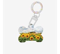 Sunflower Field Printing 1 Pc Dog Bone Shape Id Tags Double Sided with Key Ring Craft for Pets