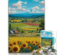 Sunflower Field Puzzles 1000 Pieces for Teenagers,Stress Reliever Difficult Challenge Deal As Gifts for The Whole Family (75x50cm)
