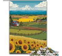 Sunflower Field Puzzles for Teenagers Teens 1000pc Puzzle, Fun Games Wall Decoration Unique Birthday And Xmas Gifts (50x75cm)