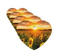 Sunflower Field Sunset Car Air Freshener Cards Set of 4 Pieces Long Lasting Hanging Scented Cards Auto Aromatherapy Tablets Personalized Car Fresheners Gifts for Men Women - Lavender Scent