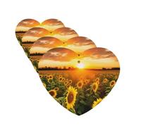 Sunflower Field Sunset Car Air Fresheners Cards Set of 4 Pieces Personalized Car Fresheners Gifts for Men Women Auto Aromatherapy Tablets Hanging Scented Cards for Wardrobe Bathroom