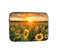 Sunflower Field Sunset Laptop Bag 12 inch Business Briefcase Gifts for Men Women Water Resistant Laptop Sleeve Carry On Laptop Case Shockproof Protective Computer Bag Notebook Case