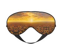 Sunflower Field Sunset Sea of Flowers Eye Mask for Sleeping Sleep Mask Blocking Light Perfect for Women Men Soft and Comfortable Blindfold for Travel