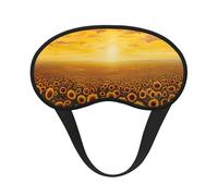 Sunflower Field Sunset Sea of Flowers Print Fashion Sleep Eye Mask for Men Women, 100% Blackout Eye Mask, Soft Covering Strong Light, Suitable for Travel/Yoga/Nap