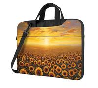 Sunflower Field Sunset Sea Of Flowers Print Functional Laptop Bags Cute And Lightweight Computer Bag For Various Laptop