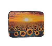 Sunflower Field Sunset Sea of Flowers Print Laptop Case - Lightweight Computer Sleeve, Fits 15 inch 10-17 Inch Laptops, Perfect for Business Travel
