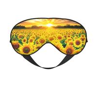 Sunflower Field Sunset Sleep Eye Mas Updated Design Light Blocking Night Eye Blinder Men Women Shift Travel Gifts