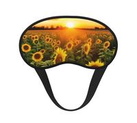 Sunflower Field Sunset Sleep Mask for Side Sleeper, Blackout Sleeping Eye Mask, Soft Breathable Eye Cover for Women Men Travel Eyeshade, Relaxing Zero Pressure Night Blindfold