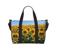 Sunflower Field Travel Duffle Bag-Lightweight Carry On Weekender for Men Women, Waterproof Overnight Bag for Gym Weekend Trips