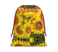 Sunflower Field Ultra Soft Velvet Gift Bag, Comfortable To The Touch, Reusable