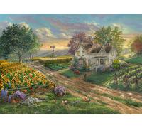 Schmidt Jigsaw Puzzle - Thomas Kinkade: Sunflower Fields - 1000 Pieces - Ages 14+ - 1+ Players