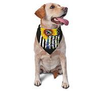 Sunflower Flag Spring Dog Bandanas Boy Bulk Puppy Kerchief Adjustable Soft Triangle Bibs Accessories for Small Medium Large Dogs Cats White