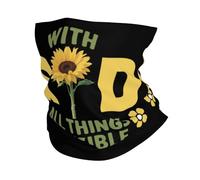 Sunflower Flag With God Garden Flag Unisex Bandana Soft Neck Gaiter Windproof Neck Warmer For Cycling Sport Running Outdoor