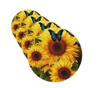 Sunflower Floral Butterflies Art Car Air Freshener Cards for Women Men 4 Pack Cute Car Accessories Long Lasting Scent Car Diffuser Hanging Auto Aromatherapy Tablets Car Fresheners Gifts