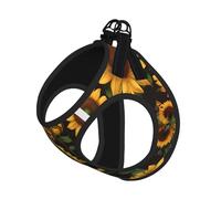 Sunflower Floral Butterflies Art Print Pet Leash Vest,Breathable Mesh Pet Harness, Reflective For Small Medium Dogs Safe Easy Walking