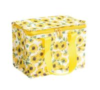 Sunflower Floral Insulated Lunch Bag - Eco-Friendly, Recycled Plastic, Lightweight, Wipe-Clean, Spacious, Ideal for School, Work, Picnics, and Outdoor Use - Keeps Food Fresh and Stylish