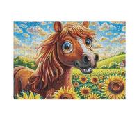 Sunflower Flower Sea Horse 300 Piece Pack Classic Jigsaw Puzzle Couple Puzzle Partners Ultra Difficult Wall Decor Easter New Year Gift Thick Paperboard 300 PCS/40x28cm