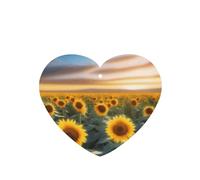 Sunflower Flower Sea Pattern Car Air Fresheners 6 Pcs Heart Shape Hanging Aromatherapy Tablets Scented Fresheners For Bedroom Bathroom