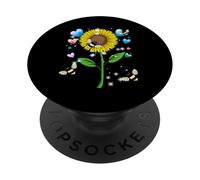 Sunflower Flower Sunflowers Insects Bees Garden PopSockets Adhesive PopGrip