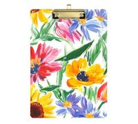 Sunflower Flowers Colorful Cute Acrylic Nursing Notes For Teacher Board Clip Size 9x12