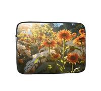 Sunflower Garden Patterned Laptop Sleeve 12 Inch Shockproof For Slim Protective Notebook Computer Bag Briefcase