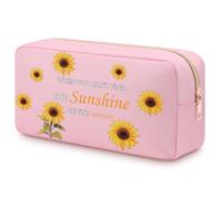 Sunflower Gifts for Women Cosmetic Bag for Her Teen Girls Friend Sister Daughter Colleague Mum Sunflower Themed Presents Christmas Birthday for Sunflower Lover Makeup Travel Pouch