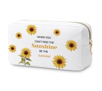 Sunflower Gifts for Women Makeup Bag Sunflower Inspirational Gifts Friendship Gifts for Bestie BFF Female Friend Birthday Christmas Valentines Day Gifts Sunflower Lover Gift Travel Cosmetic Pouch