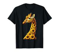 Sunflower Giraffe Flower Gardening Floral T-Shirt