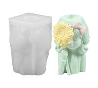 Sunflower Girl Vase Mold Silicone Casting Form