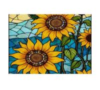 Sunflower Glass Mosaic Jigsaw Puzzle, 1000 Pcs For Adults | 70x50cm Art Admirers, Birthday Gift, Cardboard, Mood Calming, Tight Puzzle Fit