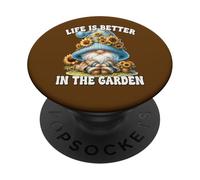 Sunflower Gnome Dad For Mom Life Is Better In The Garden PopSockets Adhesive PopGrip