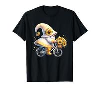 Sunflower Gnome On Vintage Bike For Retired Mom And Dad Life T-Shirt