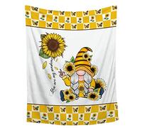 Sunflower Gnome You are My Sunshine Flannel Throw Blanket Ultra Soft Plush Blanket for Home Decor - Warm Cozy Bed Quilt All Seasons for Couch Sofa Bed, 50"x60"-Teens/Travel Size