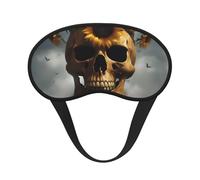 Sunflower Halloween Skull Print Sleep for Adults Comfortable Eye Mask for Travel Camping Light Blocking Nap Cover