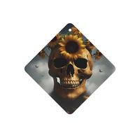 Sunflower Halloween Skull Printing 10 Pcs Car Air Freshener Hanging Sheets Scented Hanging Sheets With Rope For Home