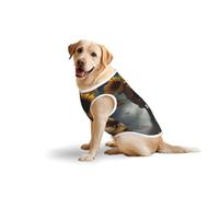 Sunflower Halloween Skullprint Medium Large Pets Vest Breathable Cozy Home Party Sleeveless Tank Top T-Shirt