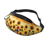 Sunflower Hands-Free Bag Sunset Fanny Pack Beautiful Sunset Crossbody Bag Backpackers 14X35CM