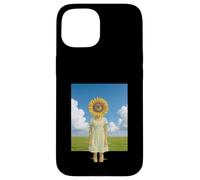 Sunflower Head Girl Glitch Liminal Dream Field Weirdcore Case for iPhone 15