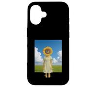 Sunflower Head Girl Glitch Liminal Dream Field Weirdcore Case for iPhone 16