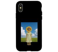 Sunflower Head Girl Glitch Liminal Dream Field Weirdcore Case for iPhone X/XS