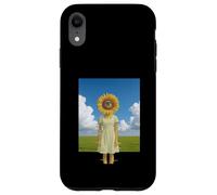 Sunflower Head Girl Glitch Liminal Dream Field Weirdcore Case for iPhone XR