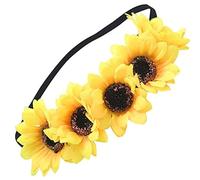 Sunflower Headband Sunflower Crown Sunflower Headpiece Women Headwrap Creative Stylish Hair Accessories for Women and Girls Performances Parties Weddings Festivals