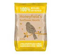 Sunflower Hearts Bird Food - Wild Bird Food for Small Birds, High in Energy and Protein, Great for Hanging Feeders, Bird Tables, and Ground Feeding, Bulk Bag (12.6kg) - Honeyfield’s