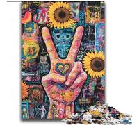 Sunflower Hello Gesture 2000 Piece Jigsaw Puzzles for Adults Gifts, Stress Reliever Staycation Kill Time Enhance Love between Couples (70x100cm)