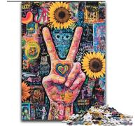 Sunflower Hello Gesture Adult Jigsaws 1000 Piece, Learning Educational Toys Family Games Suitable for Desktop Decoration (size 26x38cm)
