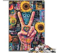 Sunflower Hello Gesture JigsawPuzzle 1000 Pieces for Adults, Challenging To Complete But Fun And Humorous Birthday Present, Gifts, Wall Art 50x75cm